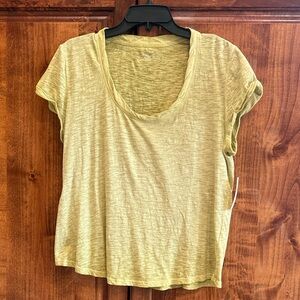 Anthropologie Pilcro Lg Light Green Women's Scoop Neck Tee